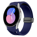 Bracelet de montre en silicone avec boucle noire magnétique pliante Richard, pour Samsung Galaxy Watch 5 40 / 44mm, pour Samsung Galaxy Watch 5 Pro 45mm, pour Samsung Galaxy Watch 4 40 / 44mm