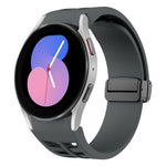 Bracelet de montre en silicone avec boucle noire magnétique pliante Richard, pour Samsung Galaxy Watch 5 40 / 44mm, pour Samsung Galaxy Watch 5 Pro 45mm, pour Samsung Galaxy Watch 4 40 / 44mm