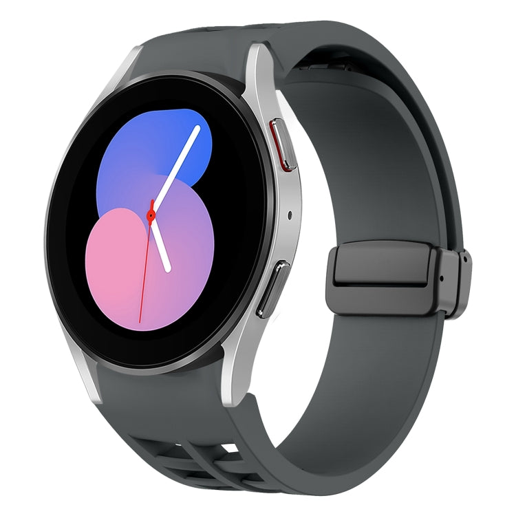 Bracelet de montre en silicone avec boucle noire magnétique pliante Richard, pour Samsung Galaxy Watch 5 40 / 44mm, pour Samsung Galaxy Watch 5 Pro 45mm, pour Samsung Galaxy Watch 4 40 / 44mm
