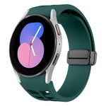 Bracelet de montre en silicone avec boucle noire magnétique pliante Richard, pour Samsung Galaxy Watch 5 40 / 44mm, pour Samsung Galaxy Watch 5 Pro 45mm, pour Samsung Galaxy Watch 4 40 / 44mm