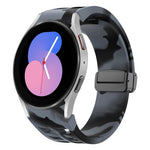 Bracelet de montre en silicone avec boucle noire magnétique pliante Richard, pour Samsung Galaxy Watch 5 40 / 44mm, pour Samsung Galaxy Watch 5 Pro 45mm, pour Samsung Galaxy Watch 4 40 / 44mm