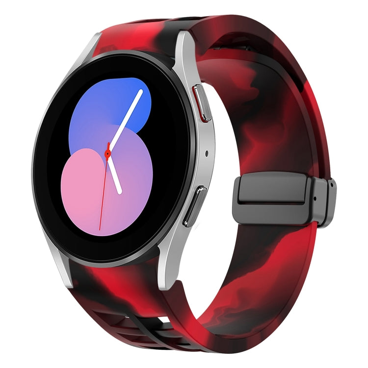 Bracelet de montre en silicone avec boucle noire magnétique pliante Richard, pour Samsung Galaxy Watch 5 40 / 44mm, pour Samsung Galaxy Watch 5 Pro 45mm, pour Samsung Galaxy Watch 4 40 / 44mm