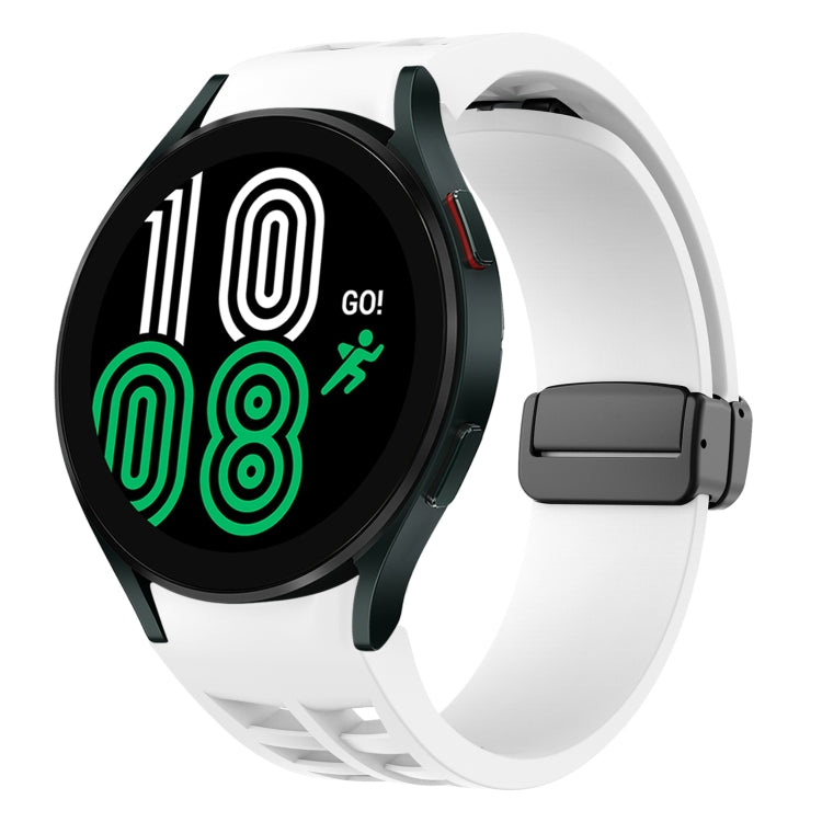 Bracelet de montre en silicone avec boucle noire magnétique pliante Richard, pour Samsung Galaxy Watch 5 40 / 44mm, pour Samsung Galaxy Watch 5 Pro 45mm, pour Samsung Galaxy Watch 4 40 / 44mm