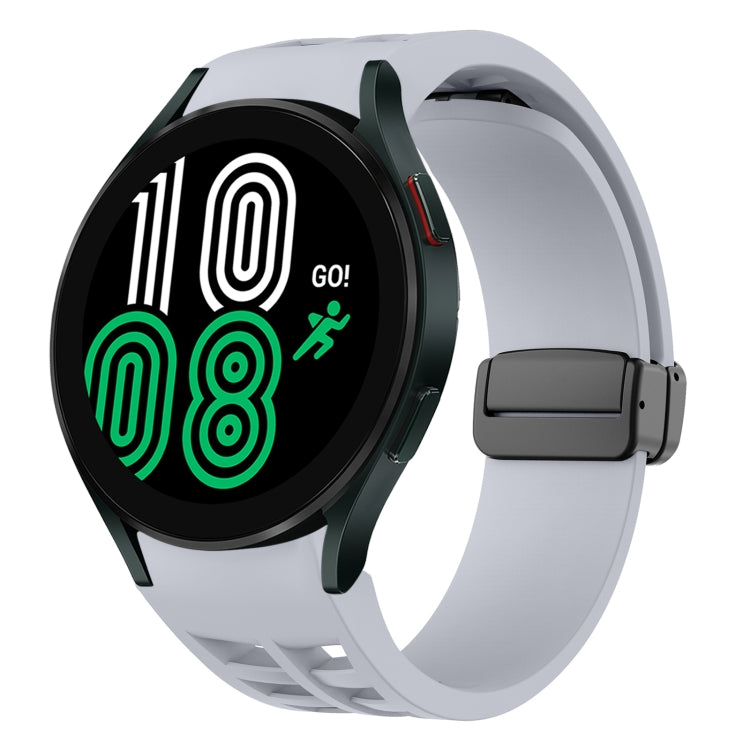 Bracelet de montre en silicone avec boucle noire magnétique pliante Richard, pour Samsung Galaxy Watch 5 40 / 44mm, pour Samsung Galaxy Watch 5 Pro 45mm, pour Samsung Galaxy Watch 4 40 / 44mm