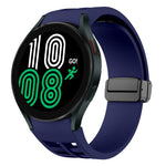 Bracelet de montre en silicone avec boucle noire magnétique pliante Richard, pour Samsung Galaxy Watch 5 40 / 44mm, pour Samsung Galaxy Watch 5 Pro 45mm, pour Samsung Galaxy Watch 4 40 / 44mm