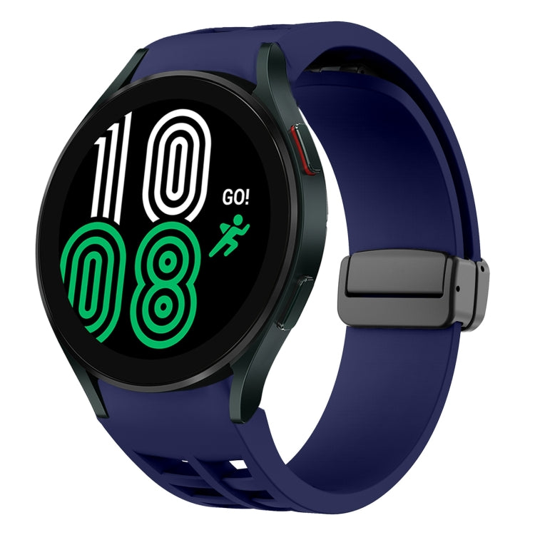 Bracelet de montre en silicone avec boucle noire magnétique pliante Richard, pour Samsung Galaxy Watch 5 40 / 44mm, pour Samsung Galaxy Watch 5 Pro 45mm, pour Samsung Galaxy Watch 4 40 / 44mm
