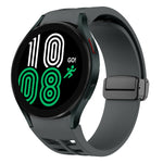 Bracelet de montre en silicone avec boucle noire magnétique pliante Richard, pour Samsung Galaxy Watch 5 40 / 44mm, pour Samsung Galaxy Watch 5 Pro 45mm, pour Samsung Galaxy Watch 4 40 / 44mm