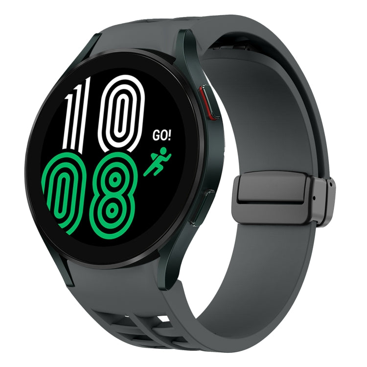 Bracelet de montre en silicone avec boucle noire magnétique pliante Richard, pour Samsung Galaxy Watch 5 40 / 44mm, pour Samsung Galaxy Watch 5 Pro 45mm, pour Samsung Galaxy Watch 4 40 / 44mm