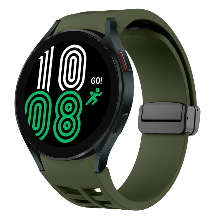 Bracelet de montre en silicone avec boucle noire magnétique pliante Richard, pour Samsung Galaxy Watch 5 40 / 44mm, pour Samsung Galaxy Watch 5 Pro 45mm, pour Samsung Galaxy Watch 4 40 / 44mm