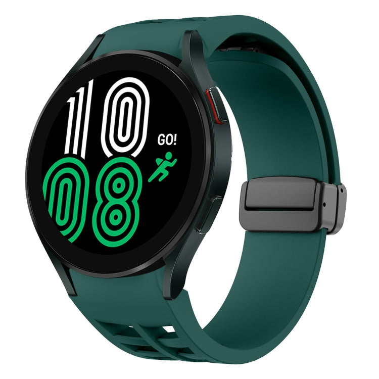 Bracelet de montre en silicone avec boucle noire magnétique pliante Richard, pour Samsung Galaxy Watch 5 40 / 44mm, pour Samsung Galaxy Watch 5 Pro 45mm, pour Samsung Galaxy Watch 4 40 / 44mm