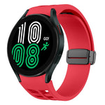 Bracelet de montre en silicone avec boucle noire magnétique pliante Richard, pour Samsung Galaxy Watch 5 40 / 44mm, pour Samsung Galaxy Watch 5 Pro 45mm, pour Samsung Galaxy Watch 4 40 / 44mm
