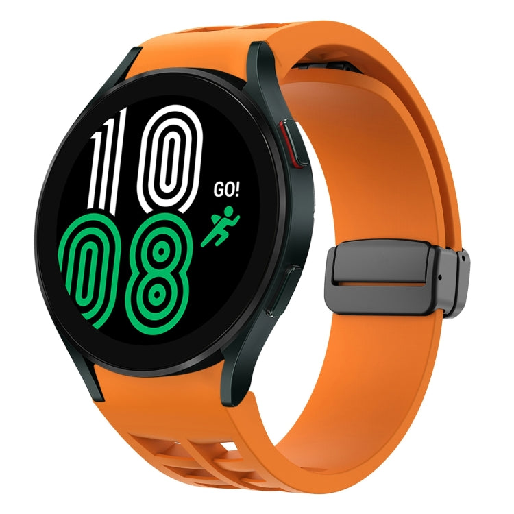 Bracelet de montre en silicone avec boucle noire magnétique pliante Richard, pour Samsung Galaxy Watch 5 40 / 44mm, pour Samsung Galaxy Watch 5 Pro 45mm, pour Samsung Galaxy Watch 4 40 / 44mm