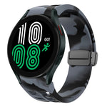 Bracelet de montre en silicone avec boucle noire magnétique pliante Richard, pour Samsung Galaxy Watch 5 40 / 44mm, pour Samsung Galaxy Watch 5 Pro 45mm, pour Samsung Galaxy Watch 4 40 / 44mm