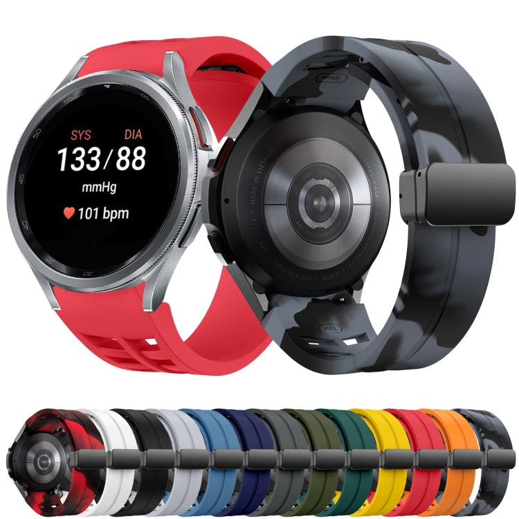 Bracelet de montre en silicone avec boucle noire magnétique pliante Richard, pour Samsung Galaxy Watch 5 40 / 44mm, pour Samsung Galaxy Watch 5 Pro 45mm, pour Samsung Galaxy Watch 4 40 / 44mm