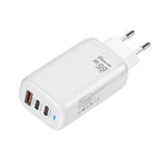 Adaptateur ordinateur portable / tablette TE-65W GaN PD65W double USB-C+USB-A, prise EU, prise EU