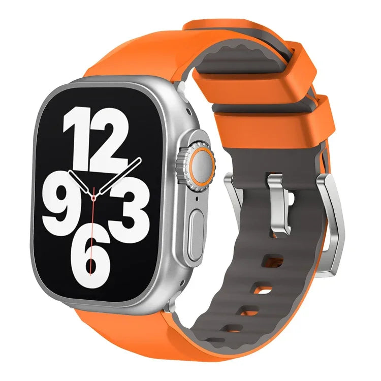 Bracelet de montre en silicone bicolore, compatible avec Apple Watch Series 6 40 mm, Apple Watch Series 6 44 mm, Apple Watch Series 5 44 mm et Apple Watch Series 5 40 mm.