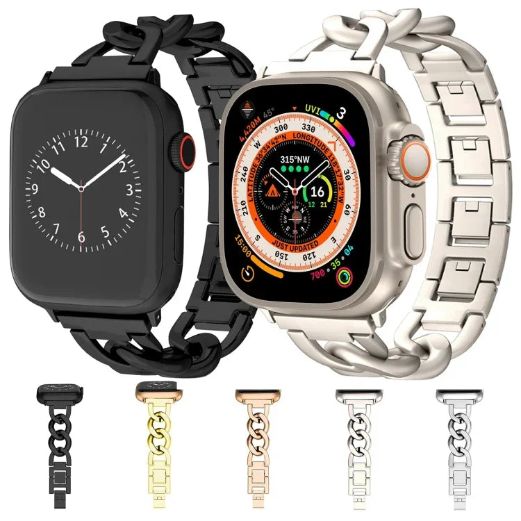 Bracelet de montre à chaîne métallique à dégagement rapide, pour Apple Watch Series 3 38 mm et Apple Watch Series 3 42 mm