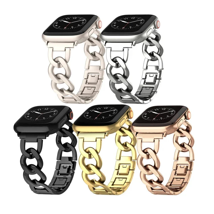 Bracelet de montre à chaîne métallique à dégagement rapide, pour Apple Watch Series 3 38 mm et Apple Watch Series 3 42 mm