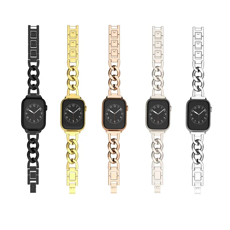 Bracelet de montre à chaîne métallique à dégagement rapide, pour Apple Watch Series 3 38 mm et Apple Watch Series 3 42 mm