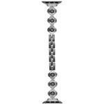 Bracelet de montre à maillons métalliques à dégagement rapide avec motif trèfle à quatre feuilles, pour Apple Watch Series 3 38 mm et Apple Watch Series 3 42 mm.