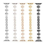 Bracelet de montre à maillons métalliques à dégagement rapide avec motif trèfle à quatre feuilles, pour Apple Watch Series 3 38 mm et Apple Watch Series 3 42 mm.