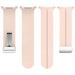 Bracelet de montre en silicone argenté à boucle magnétique pliable pour Samsung Galaxy Watch Ultra 47 mm / Ultra 2025