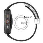 Bracelet de montre en silicone argenté à boucle magnétique pliable pour Samsung Galaxy Watch Ultra 47 mm / Ultra 2025