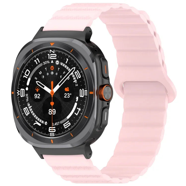 Bracelet de montre magnétique en silicone bicolore à motif à pois pour Samsung Galaxy Watch Ultra 47 mm