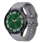 Bracelet de montre en silicone cousu motif vague, pour Samsung Galaxy Watch 7 40 / 44mm, pour Samsung Galaxy Watch 6 Classic, pour Samsung Galaxy Watch 6 40 / 44mm, pour Samsung Galaxy Watch 5 40 / 44mm