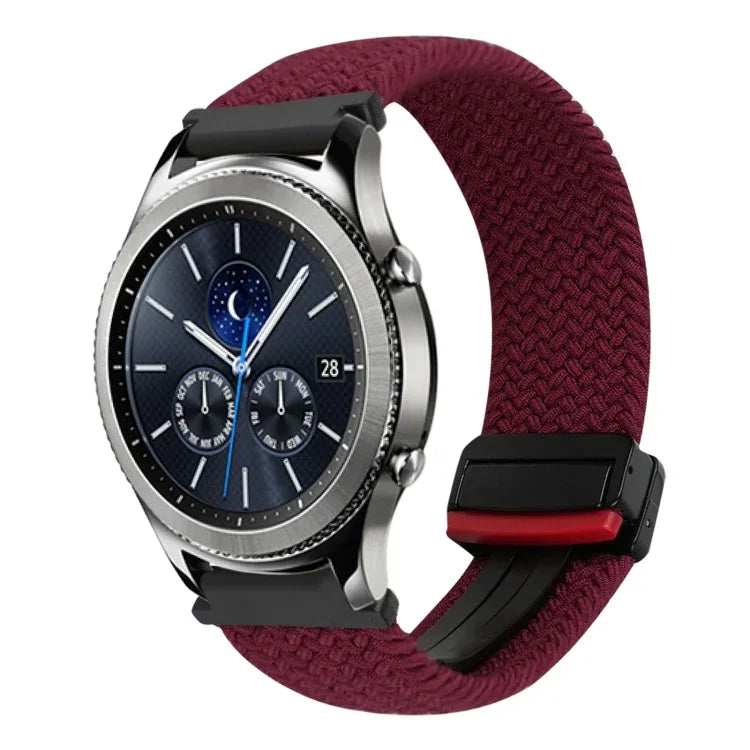 Bracelet de montre tressé à boucle magnétique 22mm, pour Samsung Galaxy Gear S3 Classic, pour Samsung Galaxy Watch 46mm