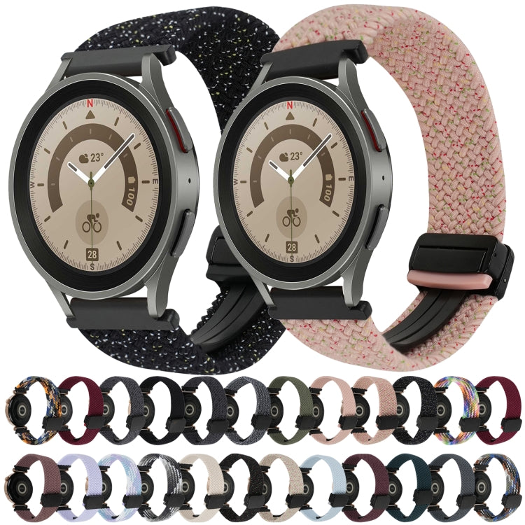 Bracelet de montre tressé à boucle magnétique de 20 mm, pour Samsung Galaxy Watch 5 Pro, pour Samsung Gear Sport