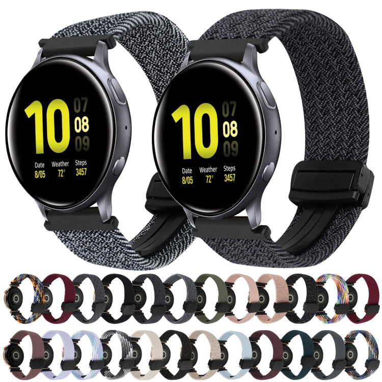 Bracelet de montre tressé à boucle magnétique de 20 mm, pour Samsung Galaxy Watch Active 2, pour Samsung Galaxy Watch 3 41 mm