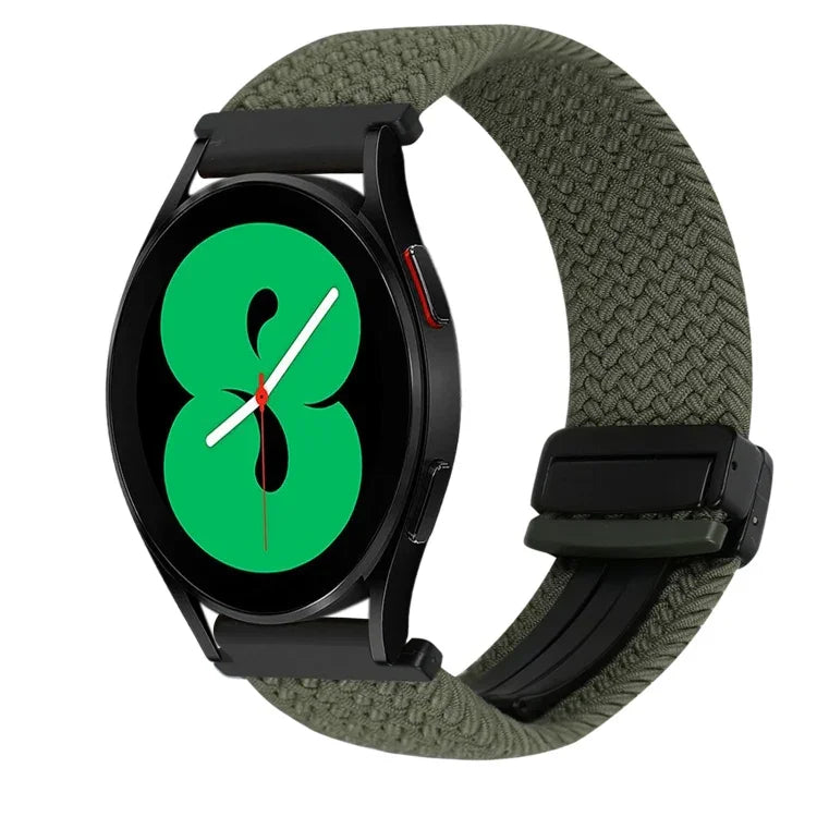 20mm Magnetic Buckle Braided Watch Strap, For Samsung Galaxy Watch 4, For Samsung Galaxy Watch 4 Classic