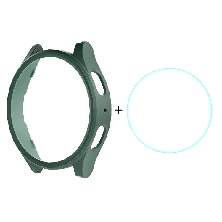 ENKAY Hat-Prince Electroplated Hard PC Case + 0.2mm 9H Glass Screen Protector, For Samsung Galaxy Watch7 44mm, For Samsung Galaxy Watch7 40mm