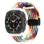 Bracelet de montre tressé à boucle magnétique pliable pour Samsung Galaxy Watch Ultra 47 mm