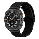 Bracelet de montre tressé à boucle magnétique pliable pour Samsung Galaxy Watch Ultra 47 mm