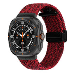 Bracelet de montre tressé à boucle magnétique pliable pour Samsung Galaxy Watch Ultra 47 mm