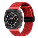Bracelet de montre tressé à boucle magnétique pliable pour Samsung Galaxy Watch Ultra 47 mm