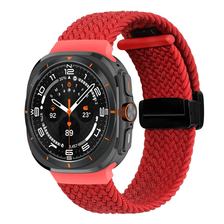 Bracelet de montre tressé à boucle magnétique pliable pour Samsung Galaxy Watch Ultra 47 mm