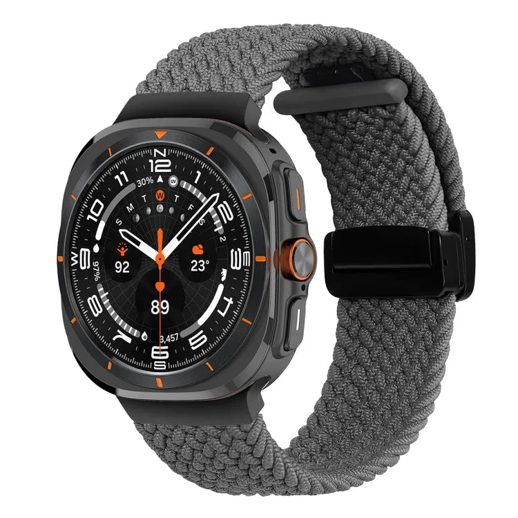 Bracelet de montre tressé à boucle magnétique pliable pour Samsung Galaxy Watch Ultra 47 mm