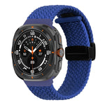Bracelet de montre tressé à boucle magnétique pliable pour Samsung Galaxy Watch Ultra 47 mm