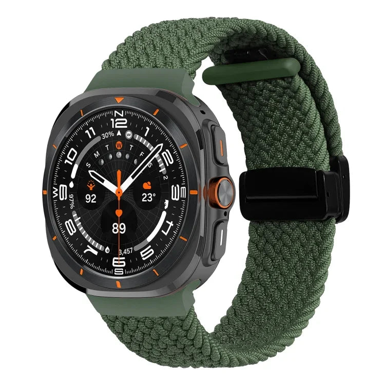 Bracelet de montre tressé à boucle magnétique pliable pour Samsung Galaxy Watch Ultra 47 mm