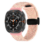 Bracelet de montre tressé à boucle magnétique pliable pour Samsung Galaxy Watch Ultra 47 mm
