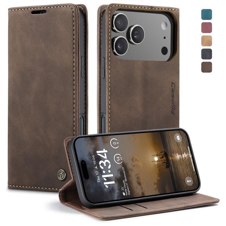 CaseMe 013 Étui en cuir multifonction à rabat horizontal pour téléphone, Pour iPhone 17e / 16e, Pour iPhone 17 Pro Max, Pour iPhone 17 Pro, Pour iPhone 17, Pour iPhone Air, Pour iPhone 16 Pro Max, Pour iPhone 16 Pro, Pour iPhone 16 Plus, Pour iPhone 16