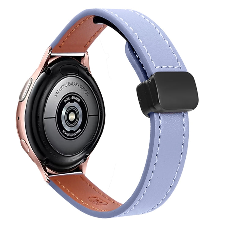 Slim Magnetic Buckle 20mm Microfiber Leather Watch Band, For Samsung Galaxy Watch Active 2, For Samsung Galaxy Watch3 41mm, For Samsung Galaxy Watch Active