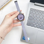 Slim Magnetic Buckle 20mm Microfiber Leather Watch Band for Samsung Galaxy Watch 4, magnetic leather watch band for Galaxy Watch 4.