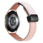 Bracelet de Montre en Cuir Microfibre Slim à Boucle Magnétique 20mm, Pour Samsung Galaxy Watch 4 40 / 44mm, Pour Samsung Galaxy Watch 4 Classic 42 / 46mm