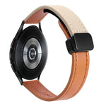 Bracelet de Montre en Cuir Microfibre Slim à Boucle Magnétique 20mm, Pour Samsung Galaxy Watch 4 40 / 44mm, Pour Samsung Galaxy Watch 4 Classic 42 / 46mm