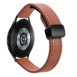 Bracelet de Montre en Cuir Microfibre Slim à Boucle Magnétique 20mm, Pour Samsung Galaxy Watch 4 40 / 44mm, Pour Samsung Galaxy Watch 4 Classic 42 / 46mm