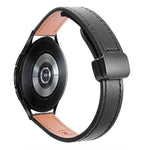Bracelet de Montre en Cuir Microfibre Slim à Boucle Magnétique 20mm, Pour Samsung Galaxy Watch 4 40 / 44mm, Pour Samsung Galaxy Watch 4 Classic 42 / 46mm